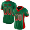 Custom Kelly Green Red-White Drift Fashion Football Jersey