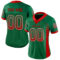 Drift0105-1 Custom Kelly Green Red-White Drift Fashion Football Jersey