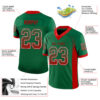 Custom Kelly Green Red-White Drift Fashion Football Jersey