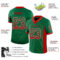 Drift0105-2 Custom Kelly Green Red-White Drift Fashion Football Jersey
