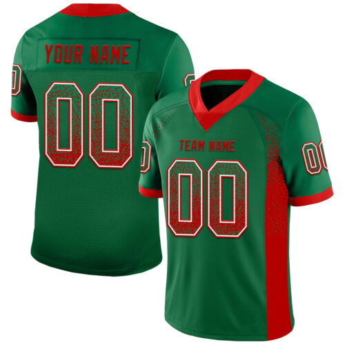 Drift0105 Custom Kelly Green Red-White Drift Fashion Football Jersey