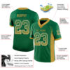 Custom Kelly Green Old Gold-White Drift Fashion Football Jersey