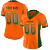 Custom Orange Green-White Drift Fashion Football Jersey