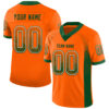 Custom Orange Green-White Drift Fashion Football Jersey