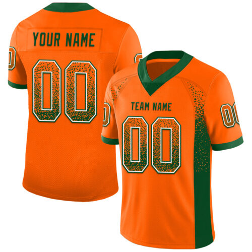 Drift0116 Custom Orange Green-White Drift Fashion Football Jersey