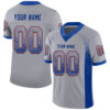 Custom Gray Royal-Orange Drift Fashion Football Jersey