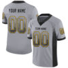 Custom Gray Black-Gold Drift Fashion Football Jersey