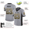 Custom Gray Black-Gold Drift Fashion Football Jersey