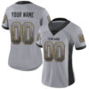 Custom Gray Black-Old Gold Drift Fashion Football Jersey