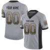 Custom Gray Black-Old Gold Drift Fashion Football Jersey