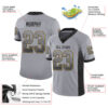 Custom Gray Black-Old Gold Drift Fashion Football Jersey