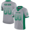 Custom Gray Kelly Green-White Drift Fashion Football Jersey