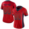 Custom Red Navy-Old Gold Drift Fashion Football Jersey