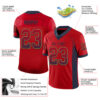 Custom Red Navy-Old Gold Drift Fashion Football Jersey