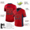 Drift0140-2 Custom Red Navy-Old Gold Drift Fashion Football Jersey