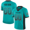 Custom Aqua Black-White Drift Fashion Football Jersey