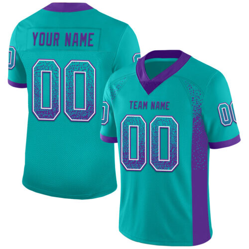 Drift0150 Custom Aqua Purple-White Drift Fashion Football Jersey