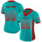 Drift0151-1 Custom Aqua Red-White Drift Fashion Football Jersey