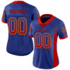 Custom Royal Red-Gold Drift Fashion Football Jersey