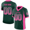 Custom Green Pink-White Drift Fashion Football Jersey