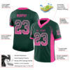 Custom Green Pink-White Drift Fashion Football Jersey