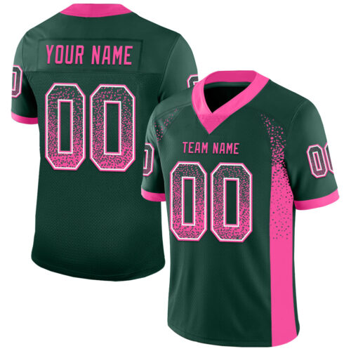 Drift0160 Custom Green Pink-White Drift Fashion Football Jersey