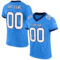ElectricBlue0036 Custom Powder Blue White-Navy Mesh Authentic Football Jersey