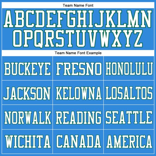 Custom Powder Blue White-Kelly Green Mesh Authentic Football Jersey