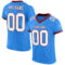 ElectricBlue0039 Custom Powder Blue White-Burgundy Mesh Authentic Football Jersey