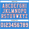 Custom Powder Blue White-Red Mesh Authentic Football Jersey