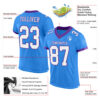 Custom Powder Blue White-Purple Mesh Authentic Football Jersey