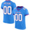 ElectricBlue0041 Custom Powder Blue White-Purple Mesh Authentic Football Jersey