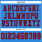 ElectricBlue0045-3 Custom Powder Blue Red-Navy Mesh Authentic Football Jersey