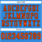 ElectricBlue0048-3 Custom Powder Blue Orange-Black Mesh Authentic Football Jersey