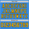 ElectricBlue0050-3 Custom Powder Blue Gold-Black Mesh Authentic Football Jersey