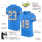 ElectricBlue0051-1 Custom Powder Blue Gray-Steel Gray Mesh Authentic Football Jersey