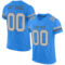 ElectricBlue0051 Custom Powder Blue Gray-Steel Gray Mesh Authentic Football Jersey