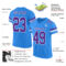 ElectricBlue0052-1 Custom Powder Blue Purple-White Mesh Authentic Football Jersey