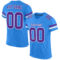 ElectricBlue0052 Custom Powder Blue Purple-White Mesh Authentic Football Jersey