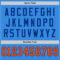 ElectricBlue0122-3 Custom Powder Blue Orange-Royal Mesh Authentic Throwback Football Jersey
