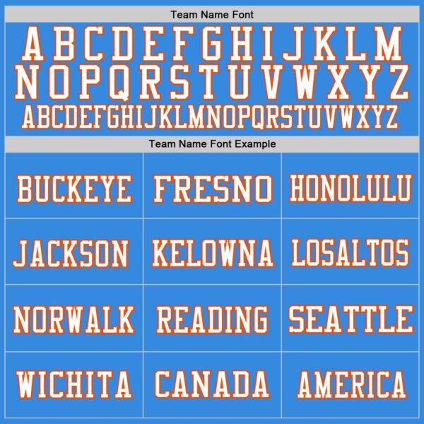 Custom Powder Blue Orange-White Mesh Authentic Throwback Football Jersey