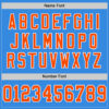 Custom Powder Blue Orange-White Mesh Authentic Throwback Football Jersey