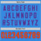 ElectricBlue0127-3 Custom Powder Blue Orange-Purple Mesh Authentic Throwback Football Jersey