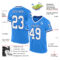 ElectricBlue0129-1 Custom Powder Blue White-Royal Mesh Authentic Throwback Football Jersey