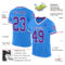 ElectricBlue0131-1 Custom Powder Blue Purple-White Mesh Authentic Throwback Football Jersey
