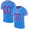 Custom Powder Blue Purple-White Mesh Authentic Throwback Football Jersey