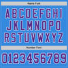 Custom Powder Blue Purple-White Mesh Authentic Throwback Football Jersey