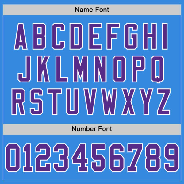 Custom Powder Blue Purple-White Mesh Authentic Throwback Football Jersey