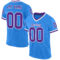 ElectricBlue0131 Custom Powder Blue Purple-White Mesh Authentic Throwback Football Jersey