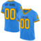 ElectricBlue0133 Custom Powder Blue Gold-Black Mesh Authentic Throwback Football Jersey